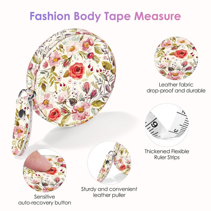 Gerkia Sewing Tape Measure，Colour Printed Small Retractable Soft Measuring Tape for Tailor Cloth Fabric Body Measurements. - Image 3